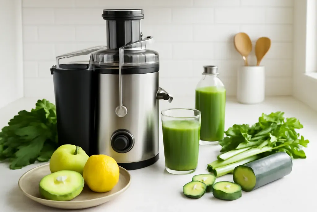 A second photo showing a related step or detail for centrifugal juicer for hard vegetables