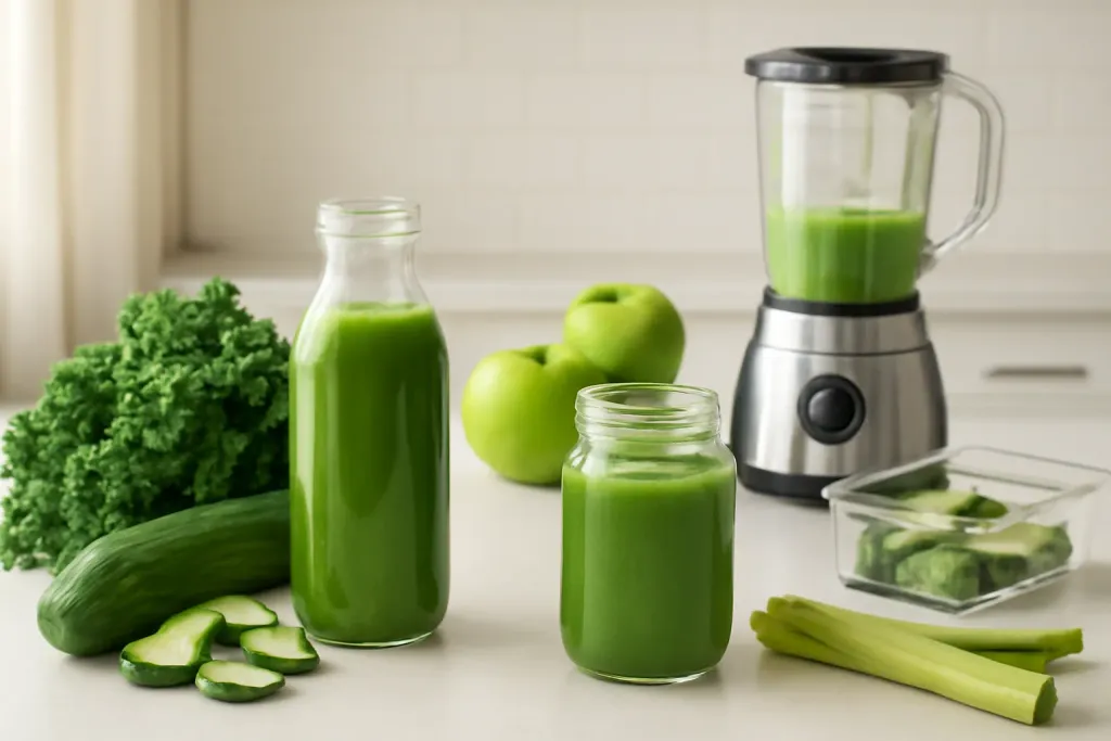 A second photo showing a related step or detail for glass vs plastic storage for produce