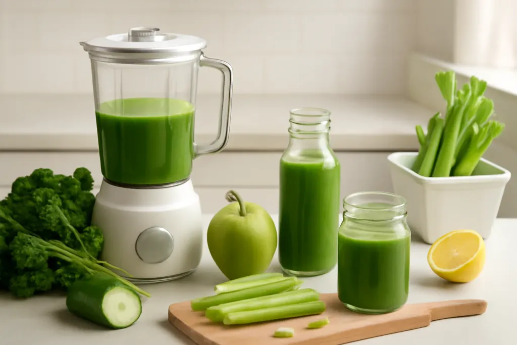 A second photo showing a related step or detail for green juice recipe book buying guide