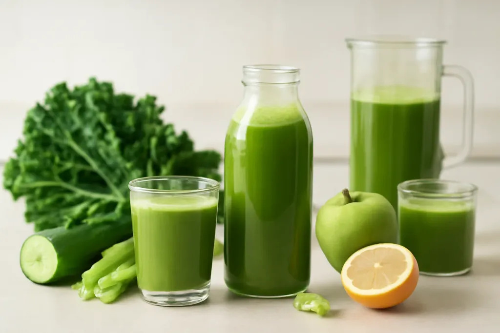 A second photo showing a related step or detail for how to build a balanced green juice recipe