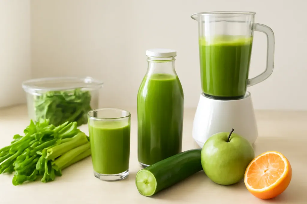 A second photo showing a related step or detail for juicing vs blender recipe book