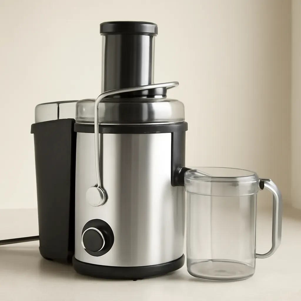 Editorial illustration (not the exact linked listing) of high-rpm centrifugal juicer