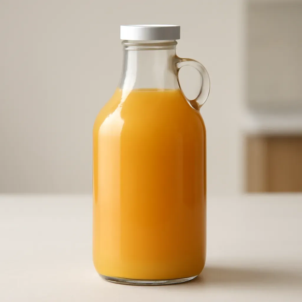 Editorial illustration (not the exact linked listing) of juice bottles with carrying handles